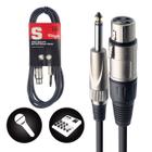 Cabo Stagg Emborrachado XLR /P10 3m Preto - SMC3XP