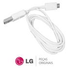 Cabo USB 3.0 1 Metro Branco Original Smartphone LG LGM700TV LG Q6, LGK580DSF LG XCAM