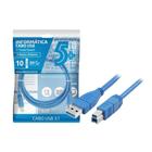 Cabo USB 3.1 A Macho B Macho para Impressoras e Scanners 10 Metros - 5