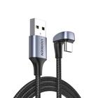 Cabo Usb A/C Dados Ugreen Angular 180Graus Macho 3A 1M Preto