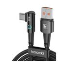 Cabo USB-C Toocki 100W - Carregamento Rápido 90° (6A) para OPPO, Honor, Huawei, OnePlus e Realme