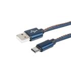 Cabo USB C Turbo 3.0A Xcell Revestido Jeans XC-CD-33