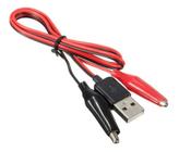 Cabo usb com par de garra jacare