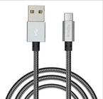 Cabo USB Kingo Metálico Reforçado Type C - Prateado 1m