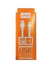 Cabo usb lightining kaidi kd-331a 2 metros