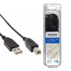 Cabo USB para Impressora 5 Metros USB A/B Versão 2.0 - EXBOM