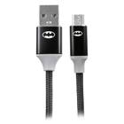 Cabo usb para micro usb dc mobile batman 1.50mt 2.4a 12w 5+