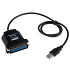 Cabo USB para Paralela DB25M MD9 Para Impressora 1 Metro BF-1284