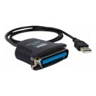 Cabo USB para Paralelo Centronics Lotus LT-1284 36 Vias