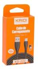 Cabo USB Tipo C 2.4A 1m Kaidi - Preto