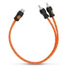 Cabo Y Coaxial 2RCA/1FRCA Flexível Laranja Som Automotivo