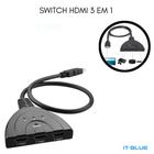 Cabo Y Divisor Switch 3 Entradas Hdmi Conversor 3x1 Duplicador Tv Notebook Video Game