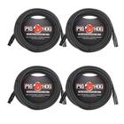 Cabos de microfone da série Pig Hog, 20 pés, XLR, pacote com 4