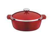 Cacarola 24cm 3,9l lyon vermelho aluminio com revestimento antiaderente e silicone tramontina