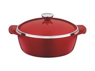 Cacarola 26cm 5 0l lyon vermelho aluminio com revestimento antiaderente e silicone tramontina