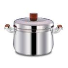 Caçarola Aço Inox Caldeirão Cozimento A Vapor Com Tampa 24Cm