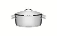 Caçarola Rasa Solar 20Cm 2,9L Fundo Triplo Inox -Tramontina