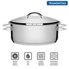 Caçarola Rasa Tramontina Solar Inox Fundo Triplo 24 Cm 4,7 L