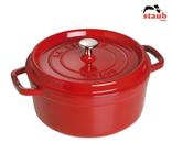 Caçarola Redonda Ferro Fundido 24 Cm Vermelho Staub