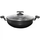 Caçarola Wok Com Tampa Fort-Lar 28Cm Ref.5175 Preto