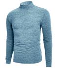 Cacharrel Blusa Tricot Lã Masculina Canelada Gola Alta R:765