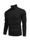 Cacharrel Blusa Tricot Lã Masculina Canelada Gola Alta R:765
