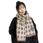 Cachecol Feminino em Padronagem Rhombus - Estilo Coreano - Imitação Cashmere