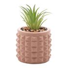 Cachepot Cimento Suculenta Spikes Marrom 7,5Cm X 11Cm Wolff