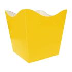 Cachepot de Papel Liso Amarelo Pequeno - 10 Unidades - Extra Festas