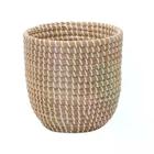 CACHEPOT EM FIBRA NATURAL BEGE MART 22cm