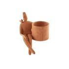 Cachepot Em Poliresina Homem Terracota 10x08x15 Cm - Mart