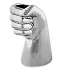 Cachepot "Mão" em Cerâmica Prata 16x9 cm - D'Rossi