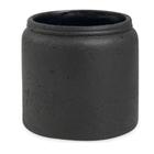 Cachepot preto em cimento 19cm mart