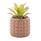 Cachepot Wolff Spikes de Cimento Marrom 10cm x 15cm