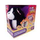 Cachorrinho Preto/Branco Play Full Pets Coleira Com Controle C/som e movimento - Anda e late - Toyng