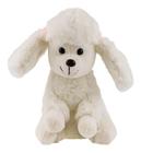 Cachorro Branco Poodle Laços Sentado 25cm Pelúcia - Foffy