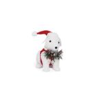 Cachorro com Roupa Tricô Branco e Vermelho Pequeno - 01 unidade Cromus Natal -