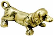 Cachorro Dachshund Basset Em Bronze Escultura Estatueta Cães