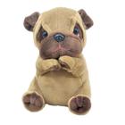 Cachorro De Pelúcia Pug Marrom 16 Cm Altura