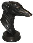 Cachorro Galgo Em Bronze Oxidado Estatueta Estátua Cão Decoração