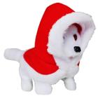 Cachorro Musical Pelúcia Natal 13 cm - Roupa Papai Noel