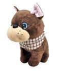 Cachorro Pelúcia Marrom 26cm Altura - Lavável - Fizzy Toys