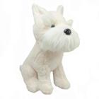 Cachorro Pelúcia Schnauzer Branco 30 Cm - Fofy Toys