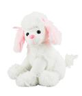 Cachorro Poodle Branco Sentado 27cm - Pelúcia - Fofy Toys