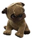 Cachorro Pug Marrom Sentado 14cm - Pelúcia