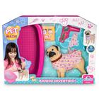 Cachorro Pug Pet Shop Banho C/Acessórios Adijomar Brinquedos