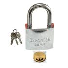 Cadeado 38mm Mega Resistente Chave Atomica Fechadura Anti-broca Com 3 Chaves