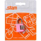 Cadeado C/Segredo Stam 25Mm Cartela Rosa