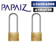 Cadeado grande c/ 3 chaves haste longa - kit c/ 12 cadeados - Monaliza -  Cadeados - Magazine Luiza