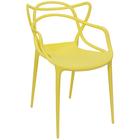 Cadeira Allegra Design Cozinha Sala de Estar Jantar Empilhável - Amarelo
